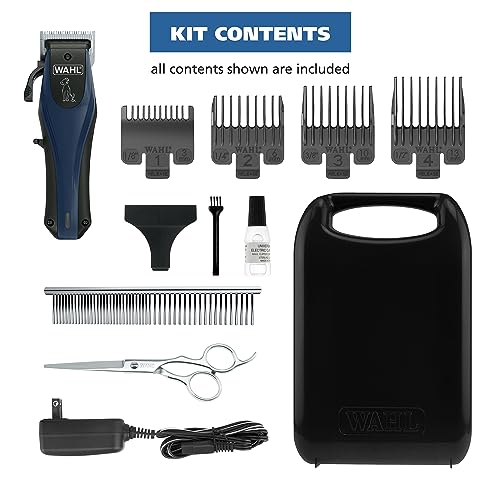 Wahl Power Pro Lithium Ion Rechargeable Cordless Dog Grooming Kit - Heavy Duty Cordless Electric Dog Clippers for Grooming The Thickest Coats - Model 3024675