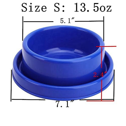 Ants Away Dog Bowl Cat Puppy Food Bowls Round No Spill Yellow S | Ant proof, safe food-grade plastic, anti-slide bottom, ant-block moat barrier, standard feeding size for Cats and Puppies - color: Yellow, size: Small