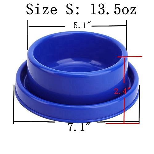 Ants Away Dog Bowl Cat Puppy Food Bowls Round No Spill Eating Feeder for Small Animals Blue S - color: Blue, size: Small