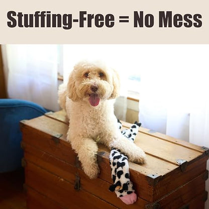 SPOT Skinneeez Crinklers Cow 23-Inch Stuffing-Free Squeaky Dog Toy – Interactive Plush Toy for Medium & Large Dogs – Mess Free Play for Light & Moderate Chewers - style: Large Cow