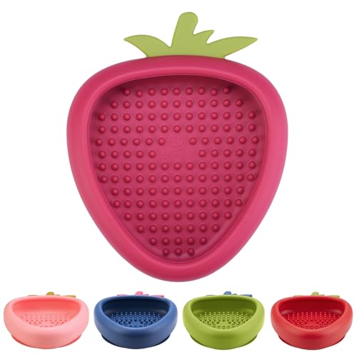Freeze Dog Lick Bowl, Animire Non-Slip Slow Feeder Lick Mat for Dogs, Silicone Dog Enrichment Bowl for Distraction Anxiety Relief Boredom, BPA Free, Dishwasher Safe(Rose,S) - color: B- Rose, size: S