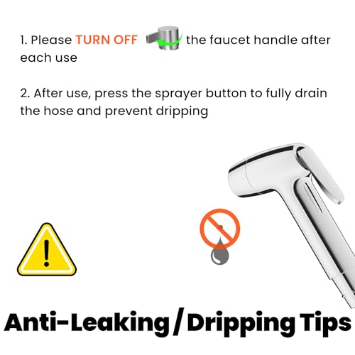 Sink Faucet Sprayer Attachment Set - Includes Diverter Valve, 59" Metal Hose, and Handheld Shower for RV, Sink Spray, Dog Shower, Tub Sprayer, and Sink Mist Nozzle