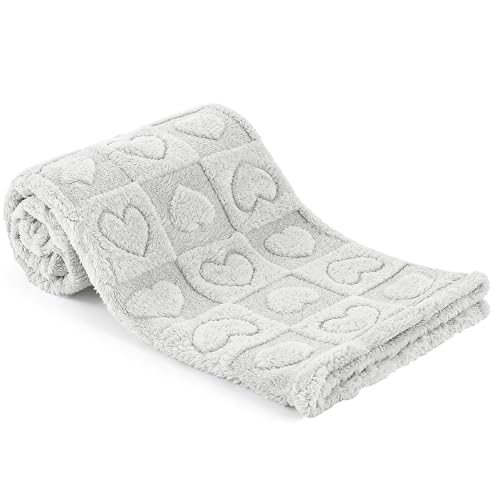 gogobunny Large Pet Blanket for Dogs Cats, Ultra Soft 300GSM Coral Fleece Washable Furniture Protector for Couch Bed Car Seat, Calming Crate Mat Blanket for Large Breeds, Light Grey, 60x80IN - color: Light Grey, size: 60x80"