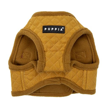 Puppia Irvin Vest Dog Harness Step-in Warm Winter Diamond Pattern for Small and Medium Dog, Mustard, Large - color: Mustard, size: Large