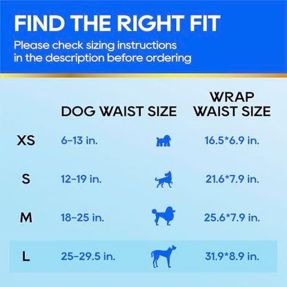 HONEY CARE All-Absorb A24 Male Dog Wrap, 50 Count, Large - size: Large( 50 Count)( Pack of 1)