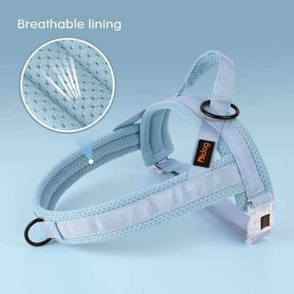 Didog No Pull Dog Harness with Breathable Mesh Padded, Quick Fit & Easy on Dog Vest Harness for Small Medium Large Dogs Training Walking(Blue,M) - color: Blue, size: M:Chest 22-27", Fit 28-50 lbs