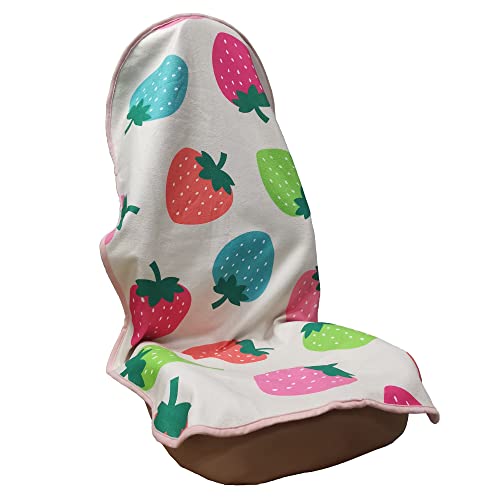 Car Seat Cover Protector Front Seats,for Gym Workout,Running,Swimming,Beach and Hiking,Waterproof Sweat Towel Bucket Seat Covers for Cars SUV Trucks (Strawberry, 1Pcs) - color: Strawberry, size: 1Pcs Front Seat Towel
