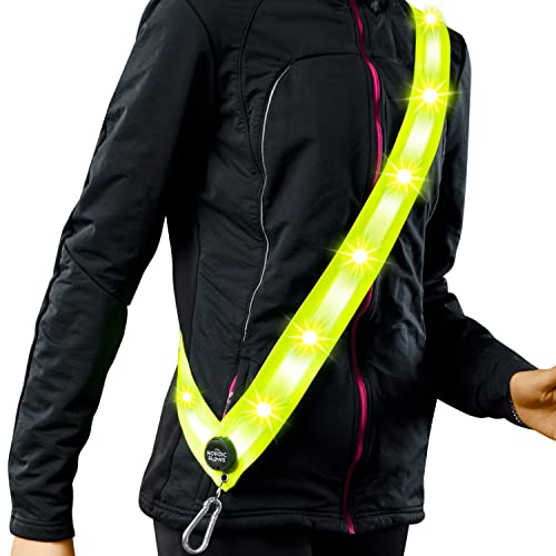 Rechargeable LED Lights Safety Vest – Reflective and Lighted Sash for Night Walks, Running, and Walking the Dog in the Dark Gear