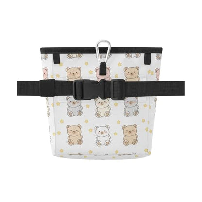 Bear Water-Resistant Dog Treat Pouch, 3 Ways to Wear Treat Bag with Magnetic Closure & Reflective Strip, Hands-Free for Pet Training, Walking