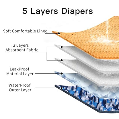 JoyDaog Reusable Dog Belly Bands for Male Dogs Diapers,5 Pack Premium Washable Dog Diapers Male Puppy Nappies Wrap,M - size: Medium (Pack of 5)