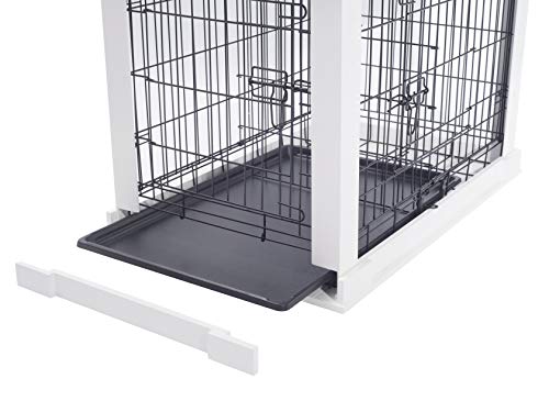 zoovilla White Dog Cage with Crate Cover, Dog Kennel Small - size: 27.2"L x 20.7"W x 22.0"H