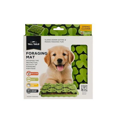 Tall Tails Clover Foraging Mat for Dogs and Cats – Slow Pet Feeder Puzzle Mat for Easy & Engaging Feeding - color: Clover