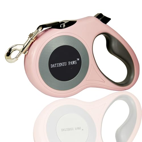 XL 16FT Retractable Dog Leash for Large Dog up to 120 lbs, Chew Proof Steel Wire Extender, One-Hand Brake & Lock, Tangle-Free Heavy Duty Walking Leash XL Pink - color: Pink