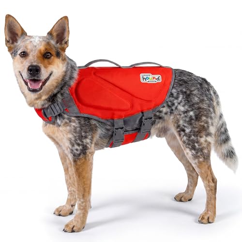 Outward Hound Dawson Swim Red Dog Life Jacket, Medium - color: Red, size: Medium (Chest Girth: 21"-27")
