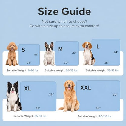 Pet Cooling Mat for Dogs, Breathable & Washable Cat Cooling Mat, Thin & Portable Dog Bed for Crate Kennel Car Sofa Floor, Q-Max>0.4 Indoor Outdoor Summer Use, 24x18, Blue - size: 24" x 18" (S)