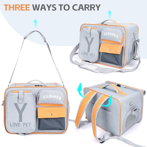 Backpacks for Pets Backpack Carrier for Cat and Small Dogs, Ventilated Dog Backpack Carrier | Airline Approved Cat Carrier | Cat Bag for Hiking Travel Camping Outdoor Use