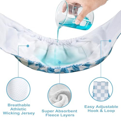 wegreeco Small Dog Diapers Male,Reusable Belly Bands for Male Dogs,Washable Doggie Puppy Male Diapers Wraps,Medium Large Size (5 Pack Medium, Blue Coffee Checkerboard) - color: Blue Coffee Checkerboard, size: Medium