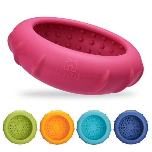 Dog Lick Bowl, Bestalk Wobbly Freeze Bowl Enrichment Feeder for Dogs, Anxiety Relief Lick Mat Puzzle Toy for Distraction, BPA Free Silicone, Dishwasher Safe(Rose,S) - color: Rose, size: Small