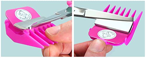 No Buzz Clipper + Sharpener by Scaredy Cut Silent Home Pet Grooming Kit, Pink, Right-Handed - size: 17pc RH + Sharpener, Pink