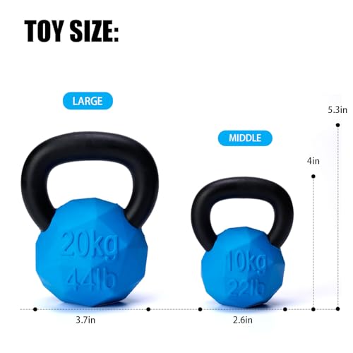 MECOOL Indestructible Dog Toy for Aggressive Chewers - Heavy Duty Chew Ring with Durable Nylon and Treat Dispenser Rubber Base, Interactive Food Puzzle Dog Chew Toy,Medium Blue for Puppy - size: S Blue