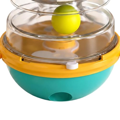 Cat Puzzle Toy - Interactive Treat Dispensing Slow Feeder Ball, Adjustable Teaser Design Structure, Durable Activity Training Support, Hunting Stimulation Boredom Relief Solution | Treat Dispensing Ca