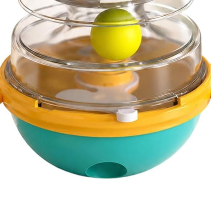 Cat Puzzle Toy - Interactive Treat Dispensing Slow Feeder Ball, Adjustable Teaser Design Structure, Durable Activity Training Support, Hunting Stimulation Boredom Relief Solution | Treat Dispensing Ca