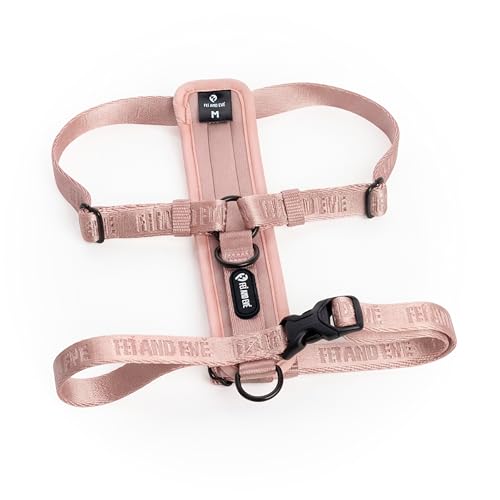 Fei & Eve Moxie Dog Harness for Small & Medium Dogs, Blush, XS | Lightweight Design, 3-Point No-Pull Control, Quick Release Metal Buckle - color: Blush, size: XS