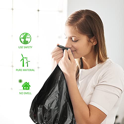 8 Gallon 40 Counts Strong Medium Trash Bags Garbage Bags by Teivio, Bathroom Trash Can Bin Liners, Plastic Bags for home office kitchen, Black - size: 40 Count (Pack of 1)