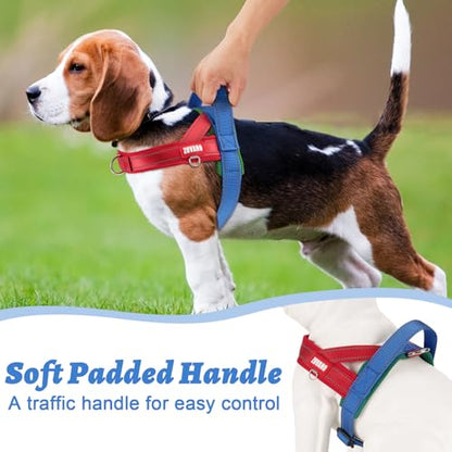 Soft Dog Harness Small Sized Dog, No-Pull Breathable Mesh Padded Vest - Escape Proof Quick Fit Lightweight Harness with Front Clip - Easy Walking Adjustable Vest Harness for Small Dogs, Red, S - color: Red, size: Small