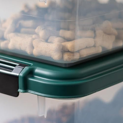 IRIS USA Remington Dog Food Storage Container, 30 lbs, 11 lbs, Airtight, Stackable, Wheels, Food Storage, Treat Box, 2-Cup Scoop - size: 30 lbs, 11 lbs