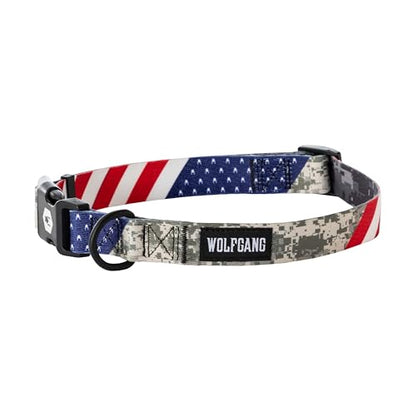 Wolfgang Heavy Duty, Adjustable Dog Collar with Quick Release Nylon Buckle for Walking & Training, DigitalDog Print, Small - color: DigitalDog Print, size: Small (5/8 Inch x 8-12 Inch)