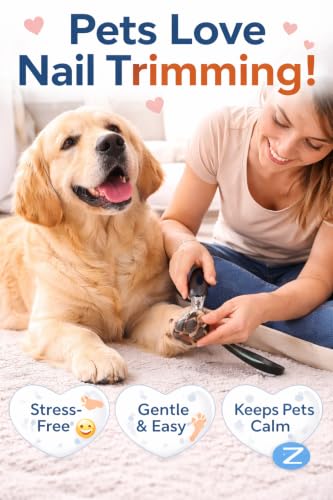 Dog Nail Clippers and Trimmers for Large Breed - Professional Cat Nail Clipper with Quick Sensor, Safety Guard and Nail File