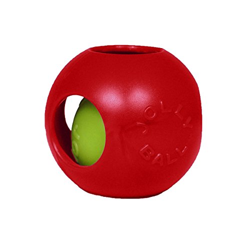 Jolly Pets Teaser Ball Dog Toy, Medium/6 Inches, Red - color: Red, size: Medium (6 in)
