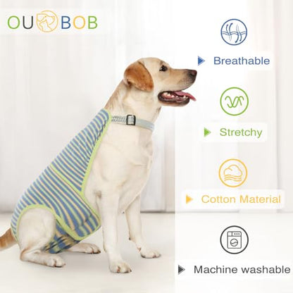 Dog Diapers Female,Female Dog Diapers for Heat Large Dogs, Washable Onesie Sanitary Pantie with Adjustable Suspender Washable, Reusable Period Panties Doggie Diaper, XL - color: Blue, size: X-Large