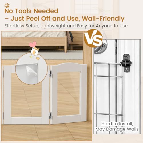Snughome Clear Freestanding Dog Gate Indoor, 16’’H Acrylic Transparent Pet Gate for Dogs & Puppies, Foldable No Drill Pet Barrier, Adjustable Room Divider Fence for Doorway, Stairs, Hallway, 4 Panel - size: 4 Panel-16''H