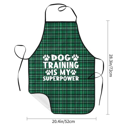 Dog Training is My Superpower Apron for cooking with Pockets Women Men Kitchen Chef Funny Aprons