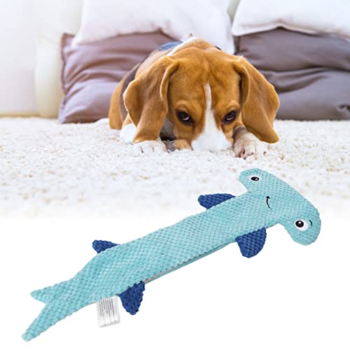 Dog Squeaky Toy, Stuffing Free Teeth Training Interactive Cute Plush Dog Chewing Toy, Squeaky Toys for Teeth Grinding Relieving Boredom Small Medium Large Dogs(Blue) - color: Blue