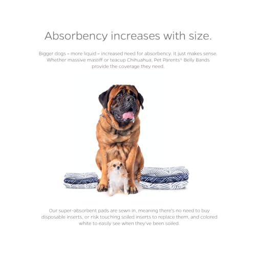 Pet Parents® Washable Belly Bands for Male Dogs (3pack) + Extendrs® of Durable Dog Diapers Male, Premium Male Dog Diapers & Dog Wraps (X-Small, Kahuna) - color: Kahuna, size: X-Small (11-13")
