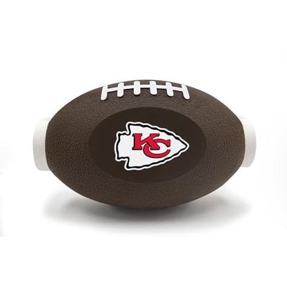 Pets First NFL Kansas City Chiefs Football Treat Dispensing Toy for Dogs, Cats - Interactive Fun, Natural Rubber Toy - color: Kansas City Chiefs