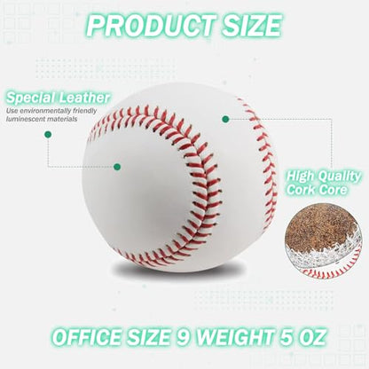 Practice Baseballs for Batting and Throwing Training - color: Glow in The Dark Box of 6