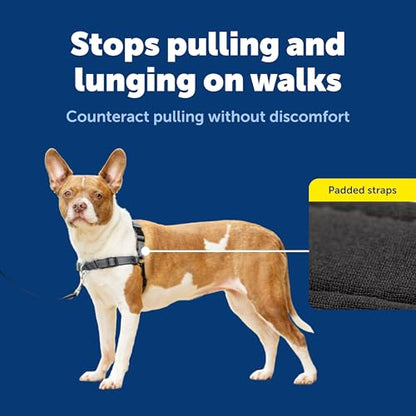 PetSafe Easy Walk Deluxe Dog Harness, No Pull Dog Harness – Perfect for Leash & Harness Training – Stops Pets from Pulling and Choking on Walks – Medium, Steel - color: Steel, size: Medium (Pack of 1)