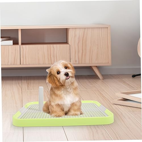 Kisangel Dog Pee Pads Mesh Pet Toilet Plastic Puppy Potty Tray Slide Dog Potty Pet Cage - color: Light Green