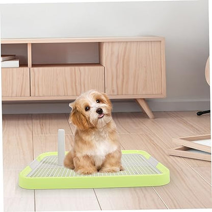 Kisangel Dog Pee Pads Mesh Pet Toilet Plastic Puppy Potty Tray Slide Dog Potty Pet Cage - color: Light Green