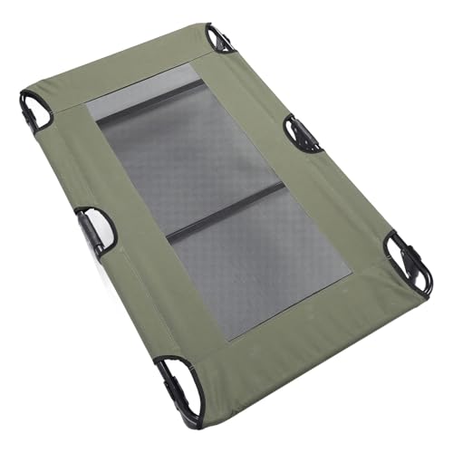 Foldable Cooling Elevated Dog Bed Portable Raised Pet Cot for Outdoor Camping Breathable Mesh Green 107x61x18cm - size: 107*61*18cm