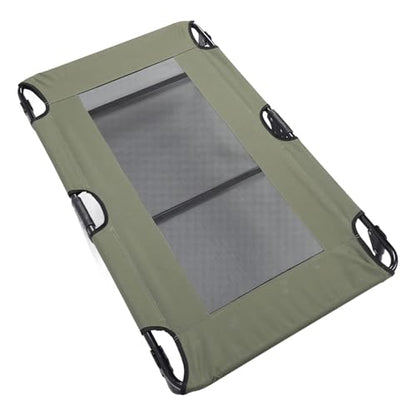 Foldable Cooling Elevated Dog Bed Portable Raised Pet Cot for Outdoor Camping Breathable Mesh Green 107x61x18cm - size: 107*61*18cm