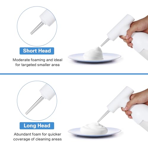 Dog Bath Brush and Foam Machine | Dog Shampoo Brush | Dog Wash Accessories | Rechargeable Shampoo and Soap Dispenser, White