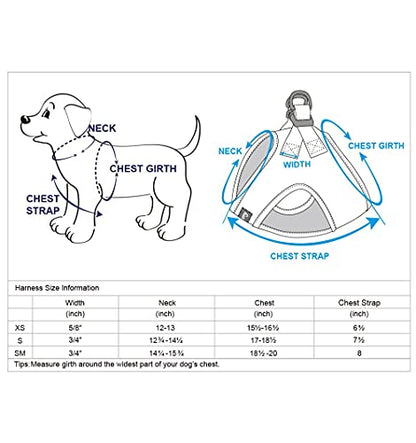 Blueberry Pet Southwestern Tribal Lozenges Navy Blue Dog Harness Vest, XS, Adjustable Harnesses for Puppies Small Dogs - color: Navy Blue, size: (15 1/2"-16 1/2") Chest Girth (Pack of 1)
