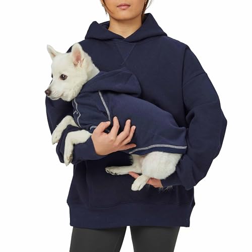 Blueberry Pet Hoodie – 12″ Soft Cotton-Terry Winter Sweatshirt, Midnight Blue, Award-Winning Small-Dog Jersey - color: Dog Hoodie - Midnight Blue, size: 12 inch (Pack of 1)