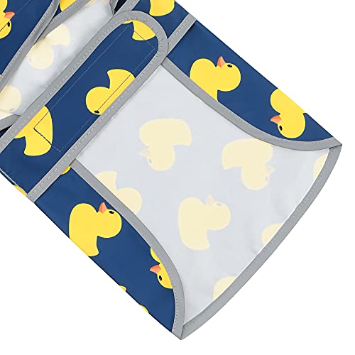 Dog Raincoat, Waterproof Dog Rain Jacket with Hood, Adjustable Rain Coat Poncho with Reflective Strips & Leash Hole for Large Medium Small Dogs Puppies, Lightweight Pet Clothes - color: Navy Blue Duck, size: X-Small