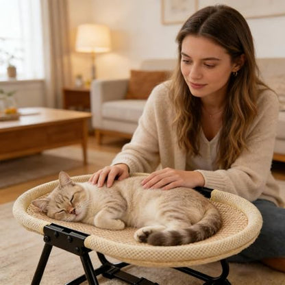 Elevated Dog Bed,Portable Breathable Non Slip Cot Hammock - Foldable 22.44 x 16.14 x 10.23Inch Dog Bed Raised Cot,for Pets Cats Kitten Puppy Sleep Rest Camping Travel - color: C
